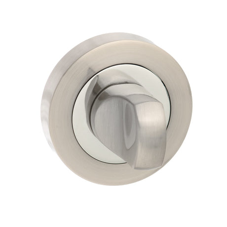 Senza Pari WC Turn and Release on Round Rose - Satin Nickel/Chome Plate - Each