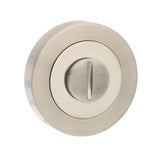 Senza Pari WC Turn and Release on Round Rose - Satin Nickel/Polished Nickel - Each