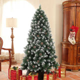 HOMCOM 6ft Snow-Dipped Artificial Pine Christmas Tree