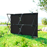Outsunny Double Camping Cot Bed, with Bag - Black