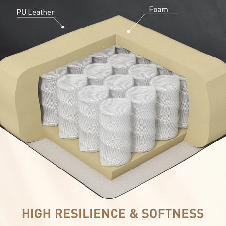 HOMCOM Massage Recliner Armchair with 150 Recline, Faux Leather, Side Pocket, Black