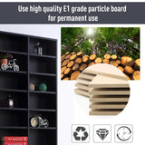 HOMCOM 1116 CD/ 528 DVD Storage Unit, Media Storage Shelf, Wooden Display Unit with Adjustable Shelves, 102 x 195 cm, Black