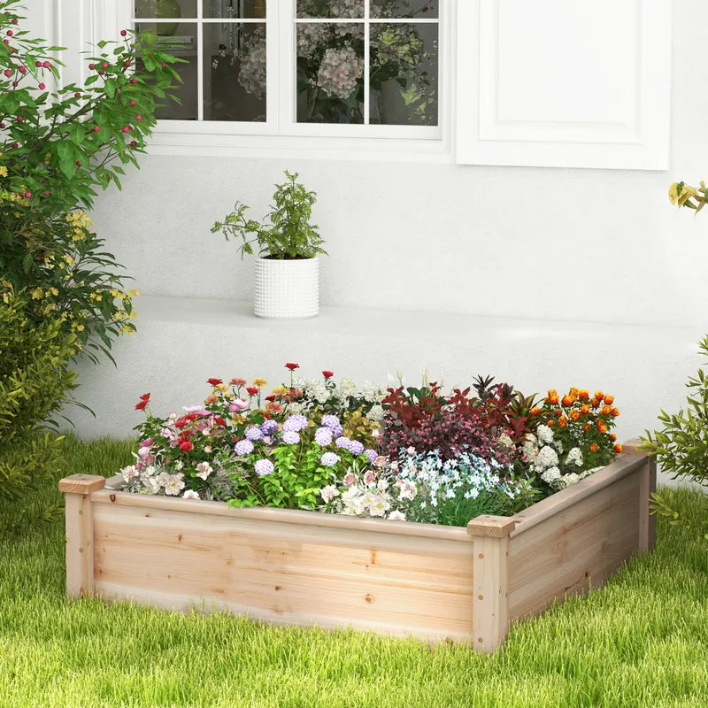 Wooden Square Garden Vegetable Flower Bed