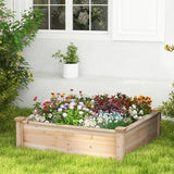 Wooden Square Garden Vegetable Flower Bed