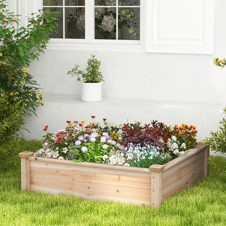 Wooden Square Garden Vegetable Flower Bed
