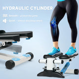 SPORTNOW Mini Stepper Machine, with LCD Monitor, Non-Slip Pedals, White