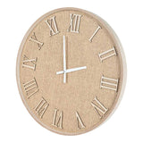 Serenity Hessian Woven Wall Clock 50cm