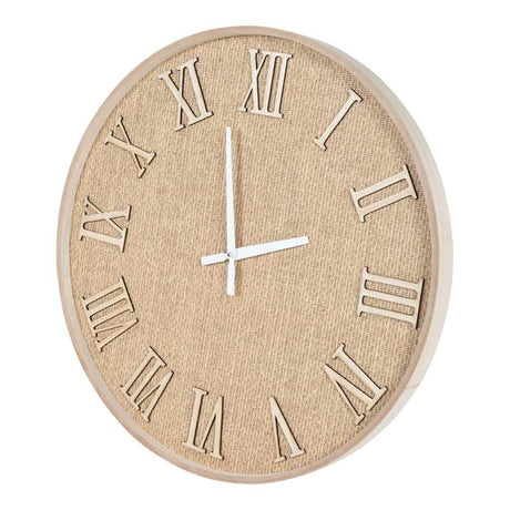 Serenity Hessian Woven Wall Clock 50cm