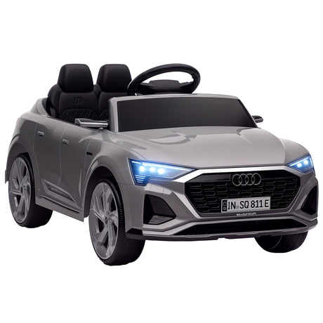 AIYAPLAY Audi Q8 e-tron Sportback Licensed 12V Ride on Car w/ Remote, 4 Spring Suspension Wheels, Headlamps, Music, Horn - Grey