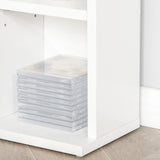 HOMCOM CD Storage Unit with Adjustable Shelves, 89 x 130.5 cm, White