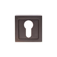 ESCUTCHEON - EURO PROFILE - PUSH-ON SQUARE ROSE_x005F
 - MATT BLACK - EACH