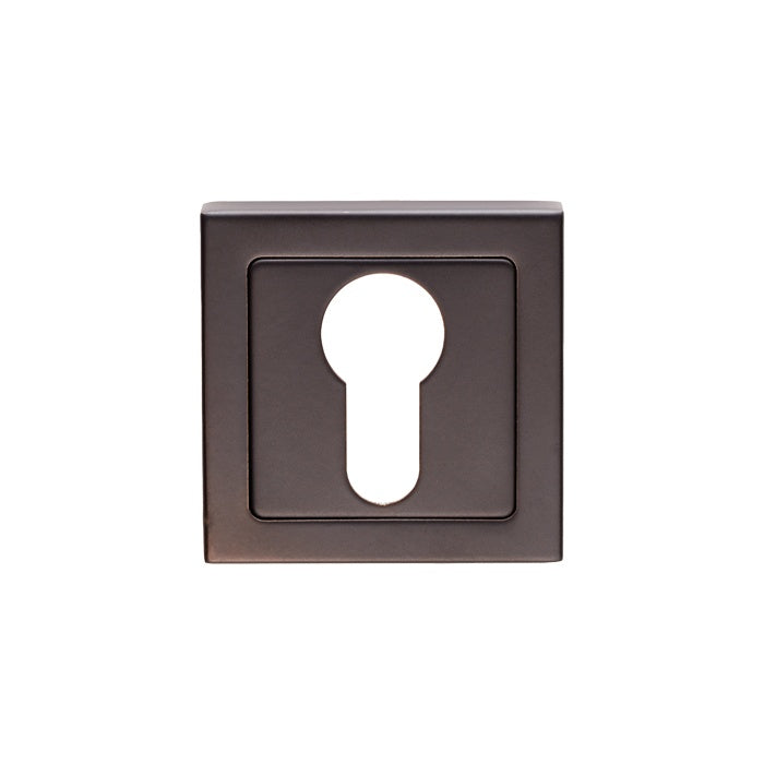 ESCUTCHEON - EURO PROFILE - PUSH-ON SQUARE ROSE_x005F
 - MATT BLACK - EACH