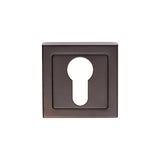 ESCUTCHEON - EURO PROFILE - PUSH-ON SQUARE ROSE_x005F
 - MATT BLACK - EACH