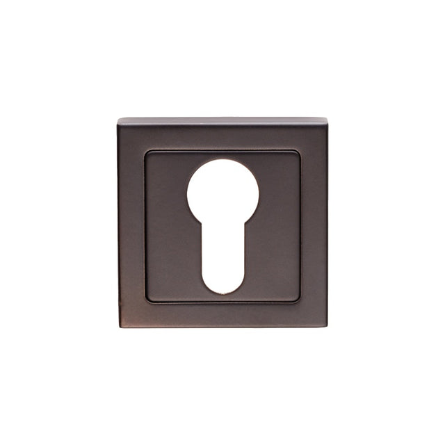 ESCUTCHEON - EURO PROFILE - PUSH-ON SQUARE ROSE_x005F
 - MATT BLACK - EACH