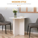 HOMCOM Four-Person Drop Leaf Dining Table - White