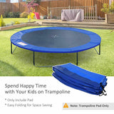 HOMCOM Φ244cm Trampoline Pad Pads Replacement Trampoline Accessories Safety Surround Pads Padding - 8ft Blue