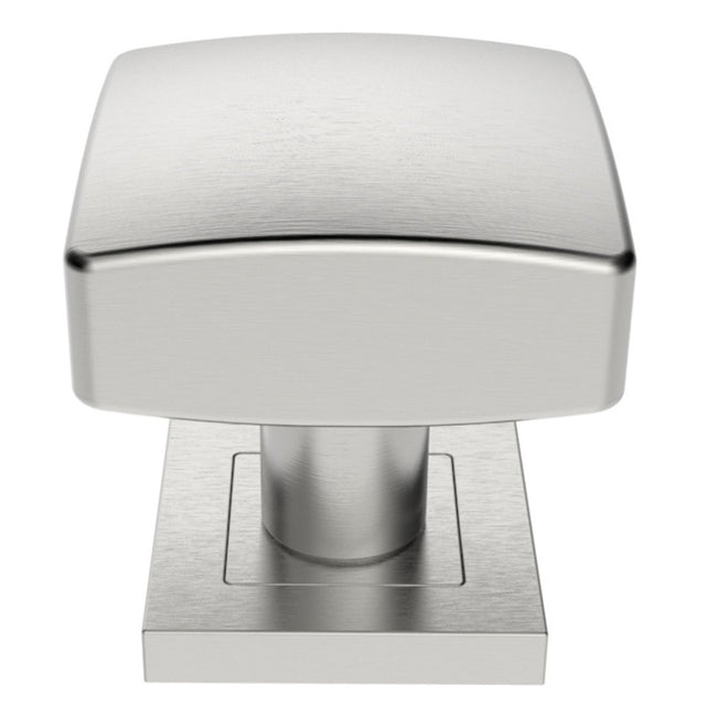 SQUARE MORTICE KNOB ON SPRUNG PUSH-ON SQUARE ROSE_x005F
 - SATIN STAINLESS STEEL - SET