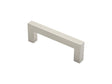 19MM DIA. SQUARE MITRED PULL HANDLE - 150MM C/C - BOLT THROUGH FIXING_x005F
 - SATIN STAINLESS STEEL - EACH