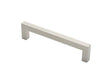 19MM DIA. SQUARE MITRED PULL HANDLE - 225MM C/C - BOLT THROUGH FIXING_x005F
 - SATIN STAINLESS STEEL - EACH