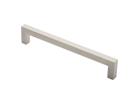 19MM DIA. SQUARE MITRED PULL HANDLE - 300MM C/C - BOLT THROUGH FIXING_x005F
 - SATIN STAINLESS STEEL - EACH