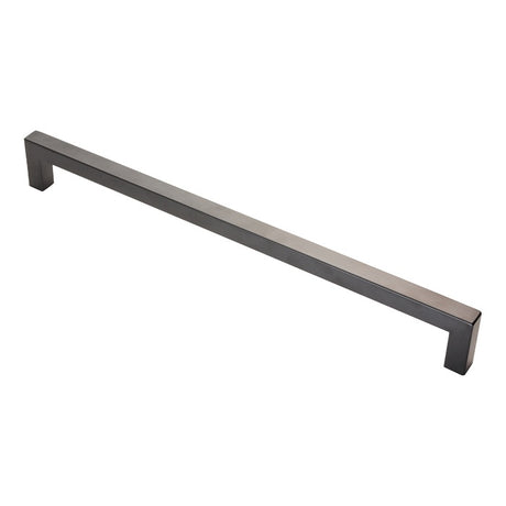 19MM DIA. SQUARE MITRED PULL HANDLE - 450MM C/C - BOLT THROUGH FIXING_x005F
 - MATT BLACK - EACH