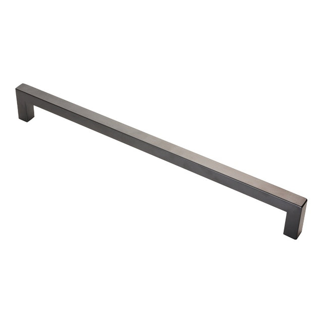 19MM DIA. SQUARE MITRED PULL HANDLE - 450MM C/C - BOLT THROUGH FIXING_x005F
 - MATT BLACK - EACH