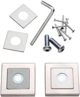 FACE FIX SQUARE ROSE TO SUIT PULL HANDLES - PAIR_x005F
 - BRIGHT STAINLESS STEEL/SATIN STAINLESS STEEL - PAIR