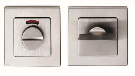 TURN & RELEASE - 5MM SPINDLE - PUSH-ON SQUARE ROSE_x005F
 - SATIN STAINLESS STEEL - SET