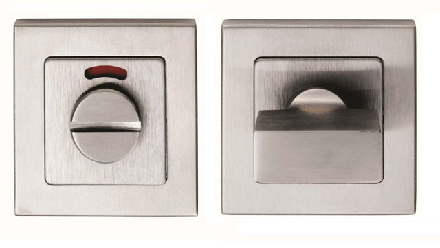 TURN & RELEASE - 5MM SPINDLE - PUSH-ON SQUARE ROSE_x005F
 - SATIN STAINLESS STEEL - SET