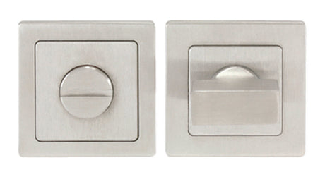 TURN & RELEASE - 5MM SPINDLE - PUSH-ON SQUARE ROSE_x005F
 - SATIN STAINLESS STEEL - SET