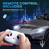 AIYAPLAY Maserati GT2 Licensed 12V Kids Electric Ride on Car with 4 Suspension Wheels, Remote Control, Music, Horn, Lights, Grey