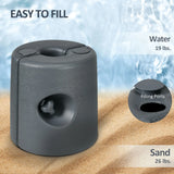 Outsunny HDPE Tent Weights Set of 4, Canopy Weights, Fill with Water or Sand, 48KG