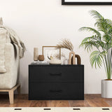 2-Drawer Stackable Storage Organizer with Anti-Topping Kits-Black
