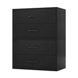 2-Drawer Stackable Storage Organizer with Anti-Topping Kits-Black