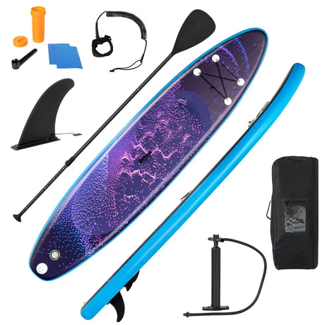 11 Feet Inflatable Stand Up Paddle Board Surfboard with Bag Aluminum Paddle Pump-L