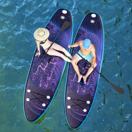 11 Feet Inflatable Stand Up Paddle Board Surfboard with Bag Aluminum Paddle Pump-L