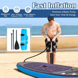 11 Feet Inflatable Stand Up Paddle Board Surfboard with Bag Aluminum Paddle Pump-L