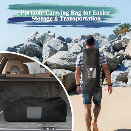 11 Feet Inflatable Stand Up Paddle Board Surfboard with Bag Aluminum Paddle Pump-L