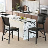 Set of 2 Folding Chairs with Sponge Padded Backrest for Dining Room/Living Room/Restaurant
