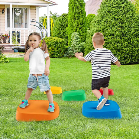 Stepping Stone for Kids 5Pcs Non-Slip Toddler River Stone Set-Multicolor