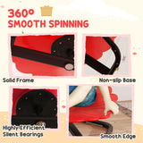 AIYAPLAY Flower-Shaped Sensory Spinning Chair with Non-Slip Base for Balance/Coordination, Red