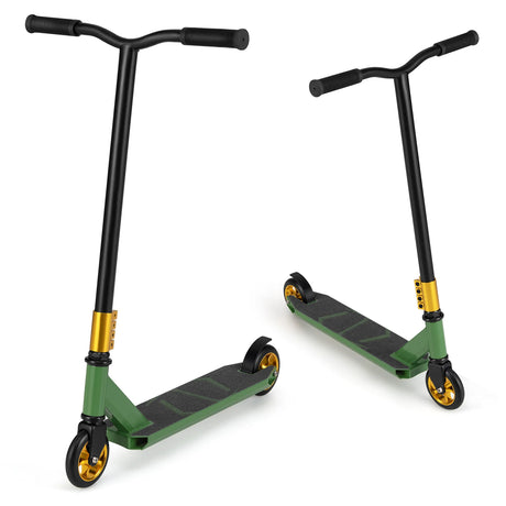 Stunt Scooter Pro Trick Scooter with 2 PU Wheels for Kids-Green