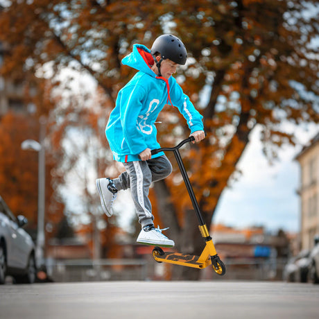 Stunt Scooter Pro Trick Scooter with 2 PU Wheels for Kids-Yellow