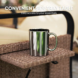 Outsunny 140 Reclining Rattan Armchair - Brown/Khaki