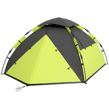 Outsunny Two-Man One Room Camping Tent, with Accessories - Green