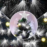 HOMCOM 3ft White Light Artificial Christmas Tree w/ 90 LEDs Star Topper Tri-Base Full Bodied Seasonal Decoration Pre-Lit Home