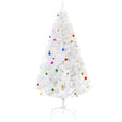 HOMCOM 6ft Snow Artificial Christmas Tree w/ Metal Stand Decorations Home Seasonal Elegant Faux White