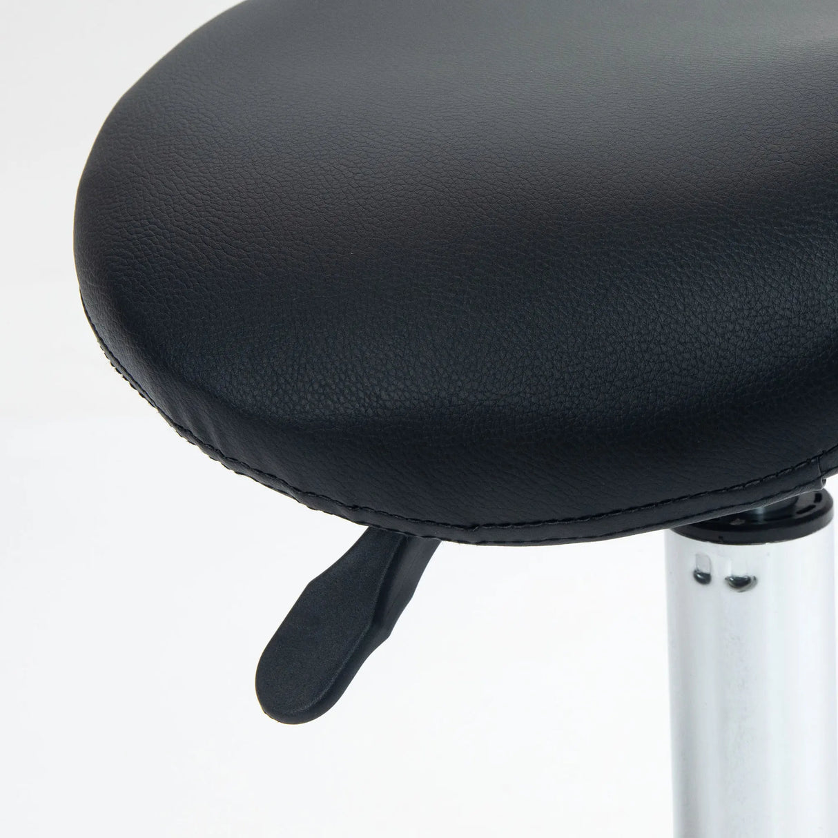 HOMCOM Salon Saddle Stool, Rolling Saddle Chair for Massage, Spa, Clinic, Beauty, Hairdressing and Tattoo, Black