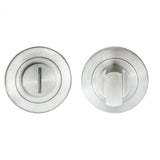 STEELWORX TURN & RELEASE ON CONCEALED FIX ROUND ROSE NO INDICATOR (50MM X 6MM) - SATIN STAINLESS STEEL - SET