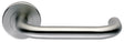 STEELWORX 19MM DIA SAFETY LEVER ON 6MM CONCEALED SPRUNG ROSE - SATIN STAINLESS STEEL - PAIR